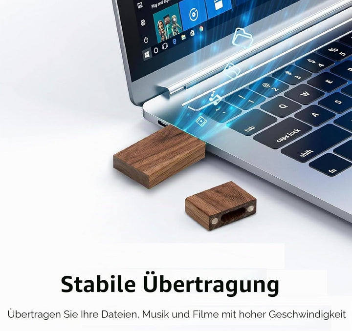 USB-Speicherstick aus Walnussholz, rechteckige Form, USB 2.0/3.0, 5er-Pack Wood USB Disk-4 3.0/16GB
