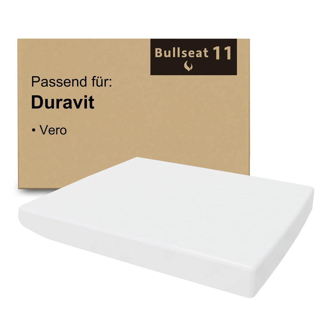 Bullseat WC Sitz passgenau für Duravit Vero | Softclose Absenkautomatik | abnehmbar | Edelstahlbefes