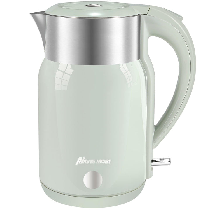 Wasserkocher Edelstahl mit 1.8 Liter,2200 Watt Schnellkochend Elektrischer Wasserkocher BPA Frei,Dop