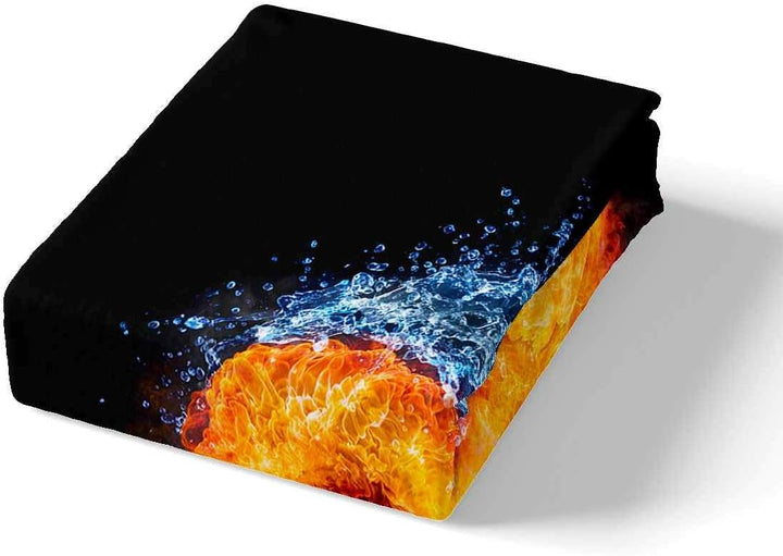 Yin Yang Bettbezug Set Boho Trippy Psychedelische Kunst Bettwäsche Set 135x200cm für Kinder Jungen M