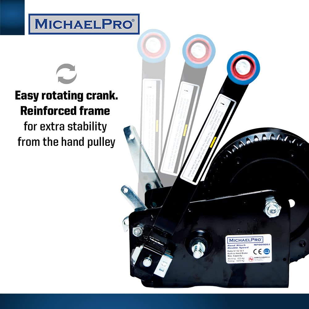 MichaelPro MP009061 Handseilwinde - 1875-kg Seilwinde