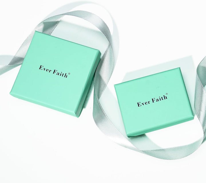 EVER FAITH Damen Kristall Lätzchen Anweisung Lange Quaste Choker Halskette Kostüm Schmuck Blau Gold-