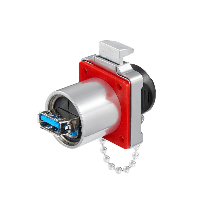 CNLINKO BD-24 USB 3.0 Wasserdichter Stecker, Stecker mit 20 zoll Kabel | Typ A Buchse aus Metall, Ei