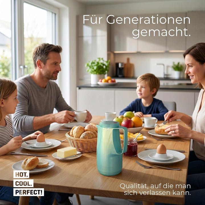 ROTPUNKT Isolierkanne 760 Maxima 1,0 l | Zweifunktions-Drehverschluss | BPA-frei - gesundes Trinken