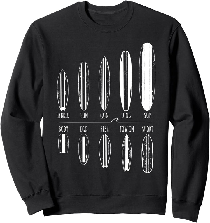 Surfbretter Surfer Portfolio Surfbrett Surfing Boy Girl Surf Sweatshirt