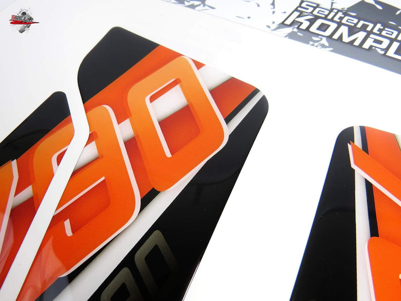 BIKE-label Seitentank Pad Orange Stripes kompatibel für KTM 790 Duke 800480