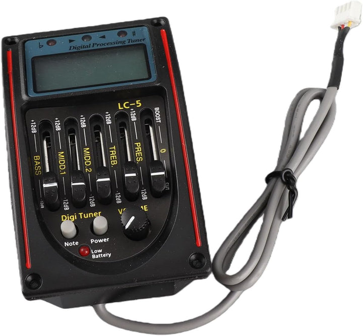LCD 5-Band-Akustikgitarren-Vorverstärker-EQ LC-5 Equalizer-Tuner Piezo-Pickup-Equalizer-Pickup-Tuner