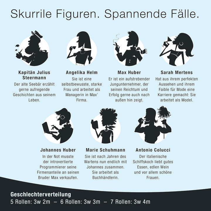 Culinario Mortale® Krimidinner für zuhause 5 bis 7 Personen - Mord über Bord - unterhaltsames Krimi