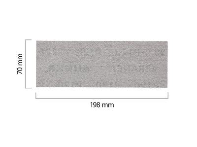 Mirka Abranet Netz-Schleifstreifen 70x198 mm Klett / Korn P120 / 50 Stk / zum Schleifen von Holz, Sp