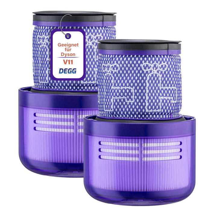 DEGG Hepa Filter - Kompatibel mit Dyson V11 & V15 - Waschbares Staubsaugerfilter - Ersatzfilter - Pe