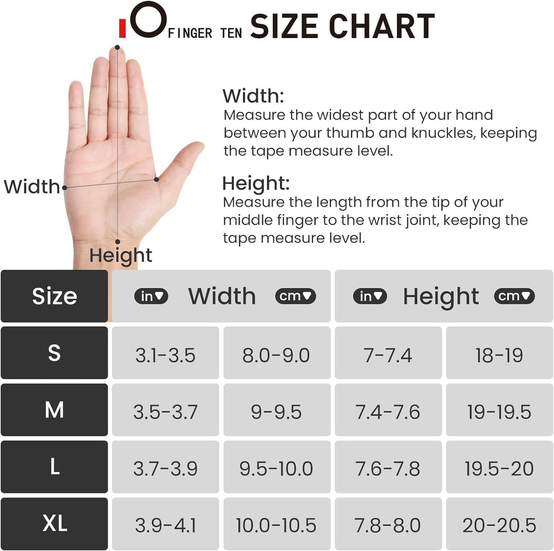 FINGER TEN Fitness Handschuhe Herren Vollfinger Damen Traininghandschuhe Kraftsport Fitnesshandschuh