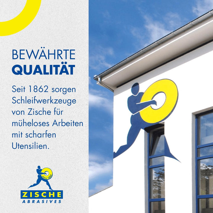 Zische Abziehstein 200x60x25 mm FEPA 220/400 - Schleifstein aus Edel-Korund - Messerschleifer zweise
