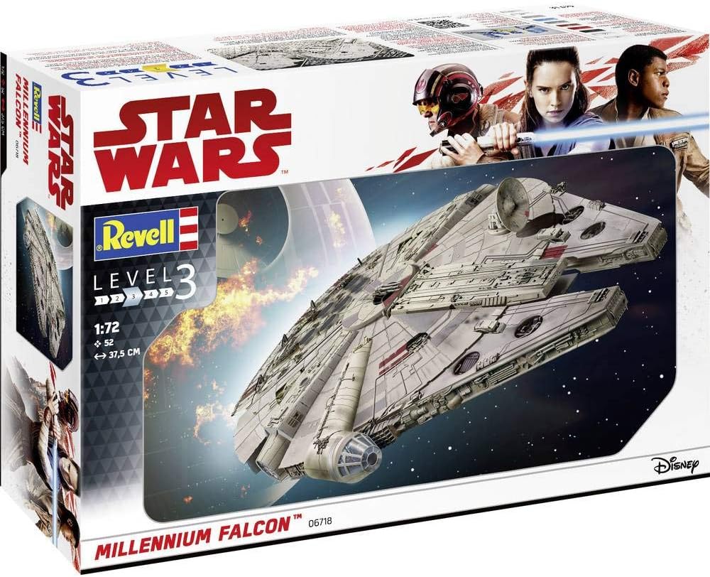 Revell 6718 Star Wars Han Solo 06718 Millenium Falcon Science Fiction Bausatz, 1:72 Scale