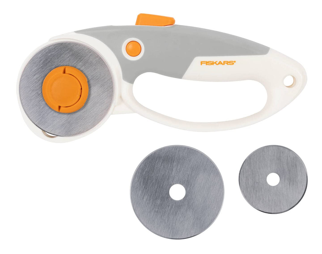 Fiskars Duoloop Titan-Rollschneider, Rollmesser mit Schlaufengriff, Rechts- und Linkshändig, Klingen