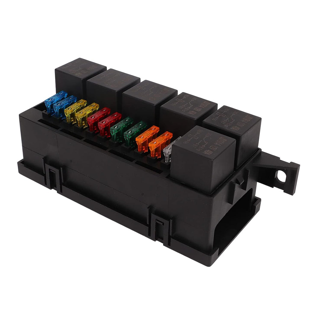 Focket 12V Sicherung Relais Box, 6 Relais 11 ATC ATO 52 Crimp Klemmen Universal wasserdichte Sicheru