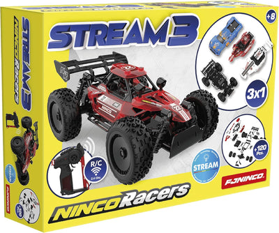 NincoRacers - Stream 3 Montieren ohne Werkzeug und fahren Sie 1 Auto mit verschiedenen Karosserien,