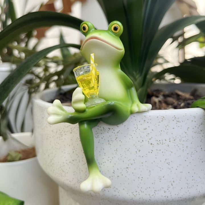 Mini-Frosch Topfpflanzen Dekorationen, lustige Garten Dekoration, Outdoor-Geschenke, Frauen Frosch S