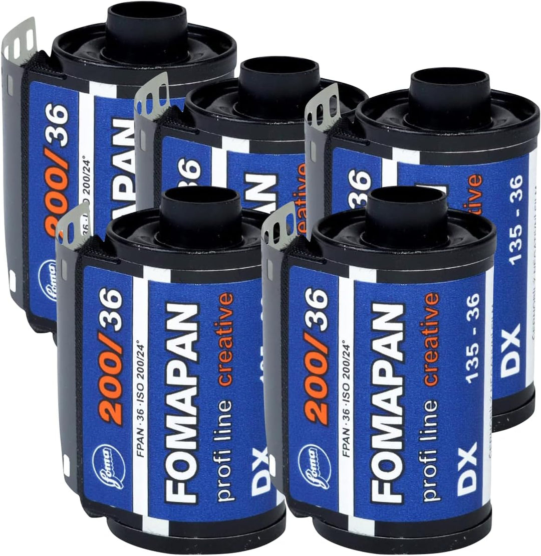 5er Pack FOMAPAN Creative 200 135/36 SCHWARZ/WEIss Kleinbildfilm Kleinbild 35mm 36 Aufnahmen 5 St. 2