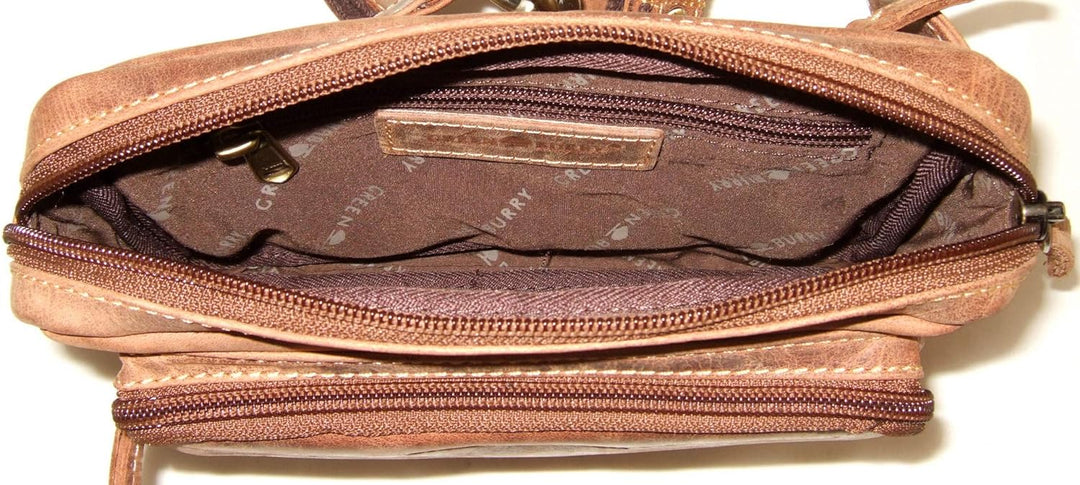 Greenburry Vintage Gürteltasche Leder 20 cm, Braun, Einheitsgrösse, braun, one Size