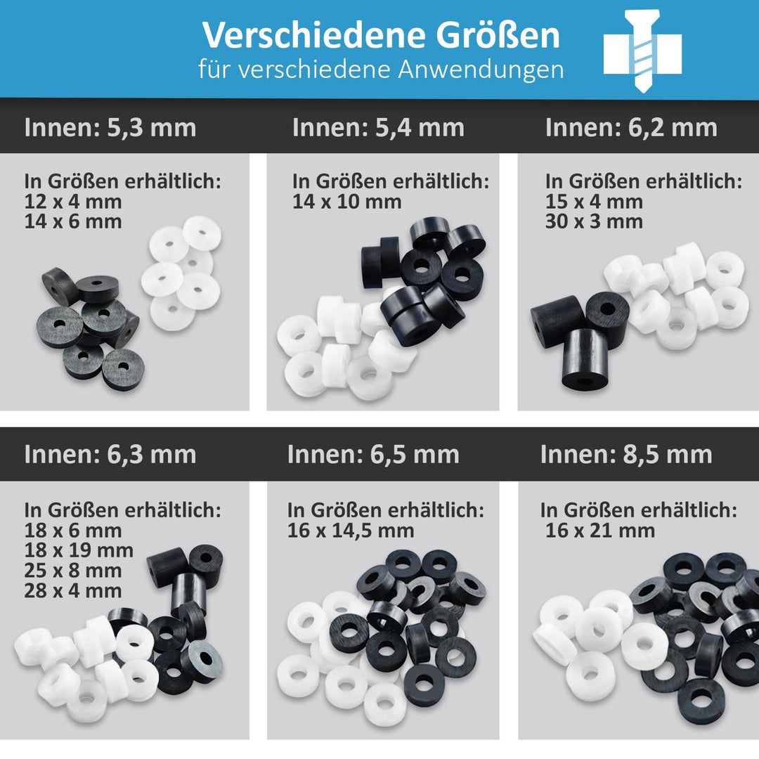 My Plast Distanzstücke - Schwarz - 30 x 6,2 x 3 mm, 150 Stück 30mm x 6,2mm x 3mm ( 150 Stück ) schwa