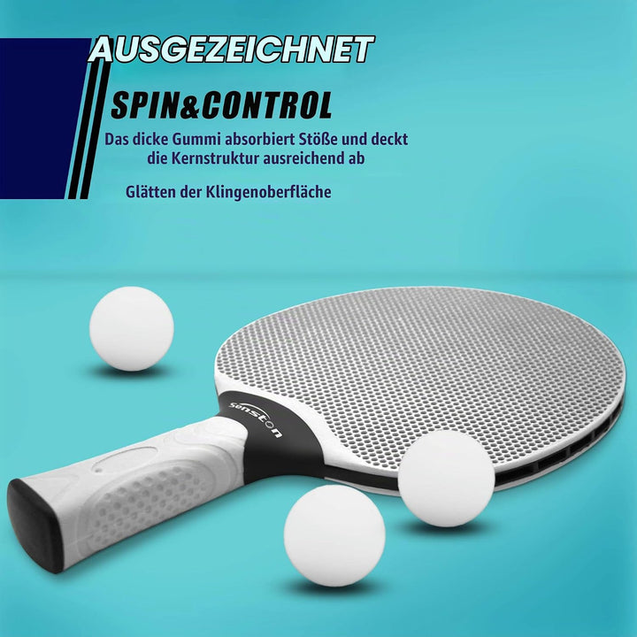 Senston Tischtennisschlägerset, professionelles Tischtennis-Paddel-Set für 4 Spieler, Ping-Pong-Padd