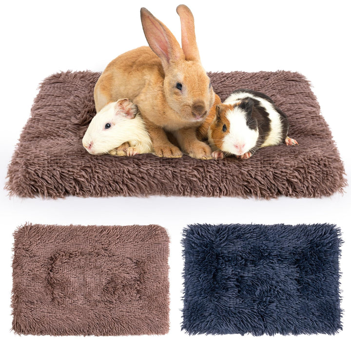 MICOOYO Kleintier-Bettmatte – Flauschiges Fleece-Kaninchenbett, Haustierunterlage für Kaninchen, Mee