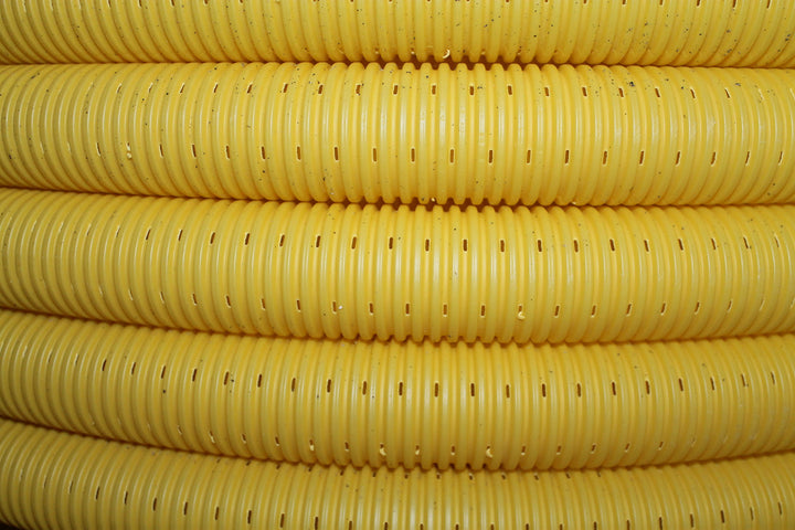 Doubleyou Geovlies & Baustoffe Drainagerohr DN 50 gelocht Drainage (50m), 50m