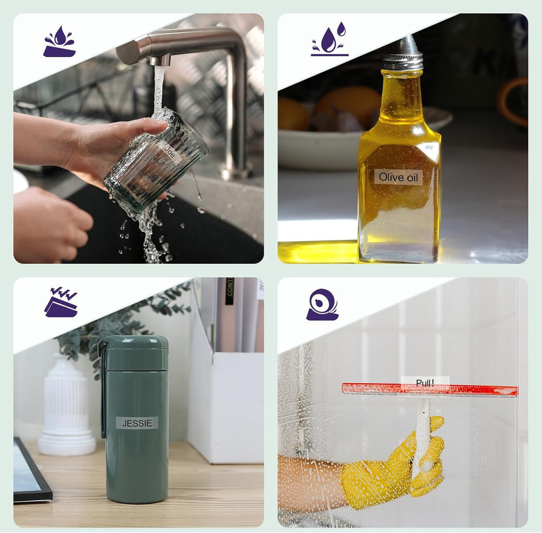 Aken Schriftband Kompatibel mit Dymo LetraTag XR Etikettenband Transparent 12mm x 4m, Clear Plastic