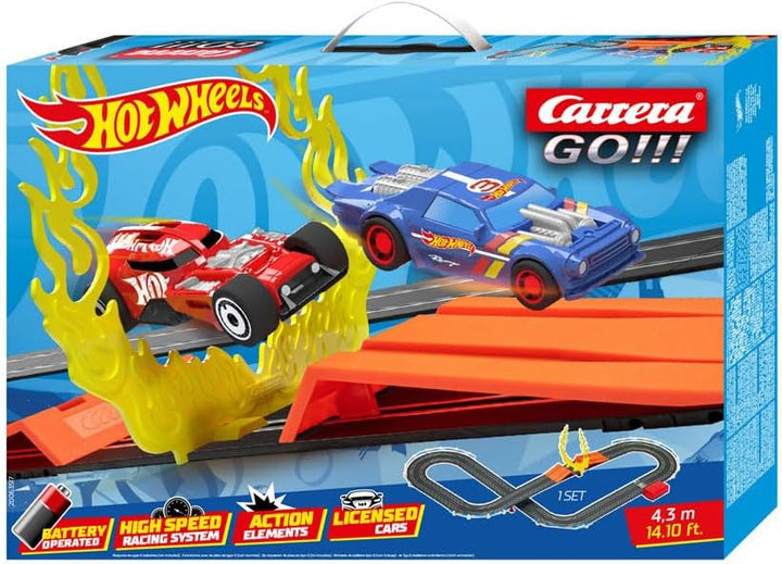 Carrera Go!!! Hot Wheels™ Rennbahn Set | Feurige Rennaction | Duell Night Shifter™ & HW50 Concept™ |