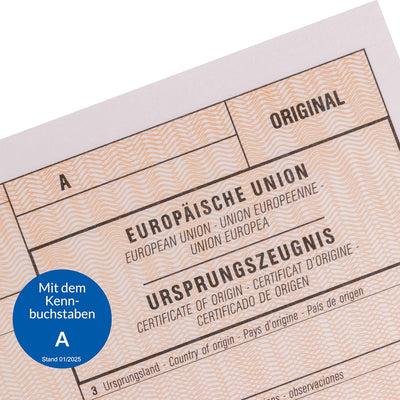 mashpaper Elektronisches Ursprungszeugnis IHK Formular 100 Stück für Laser- und Inkjetdrucker 11731