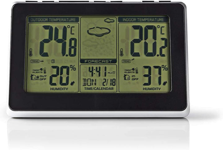 Wetterstation - Innen- und Aussenbereich - Inklusive schnurloser Wettersensor - Wettervorhesage - Ze