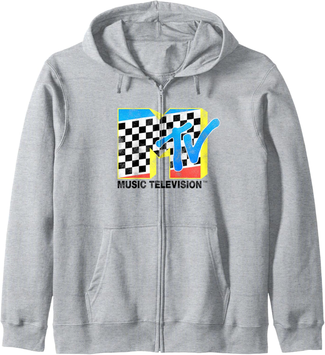 MTV Offset Checkered MTV Logo Kapuzenjacke