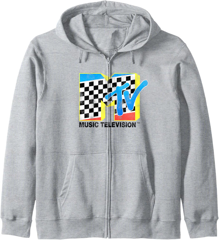 MTV Offset Checkered MTV Logo Kapuzenjacke
