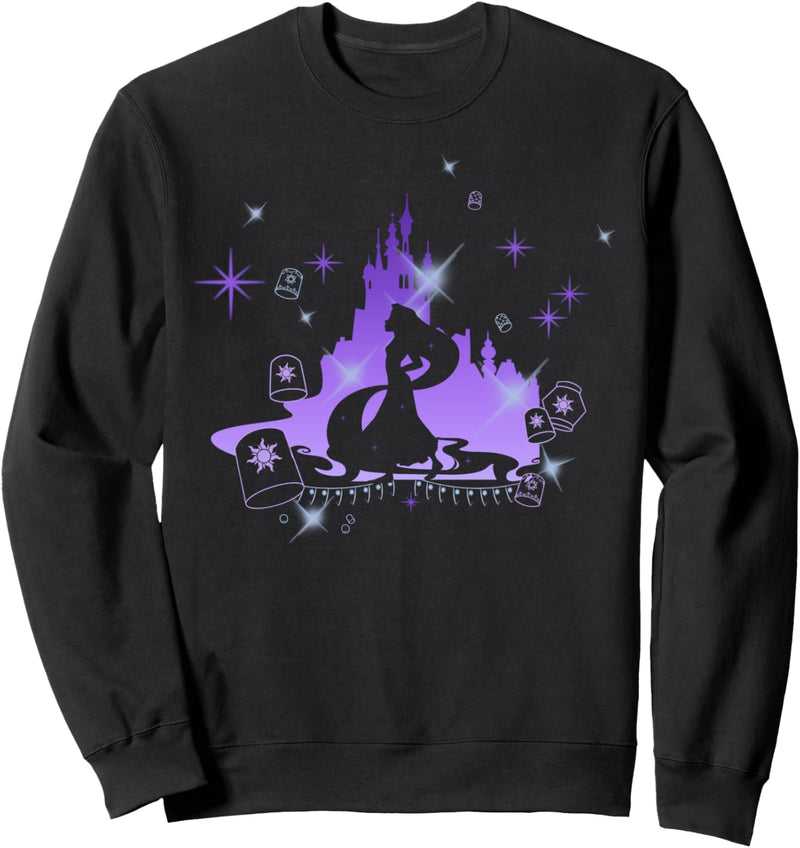 Disney Tangled Rapunzel And Lanterns Castle Silhouette Sweatshirt