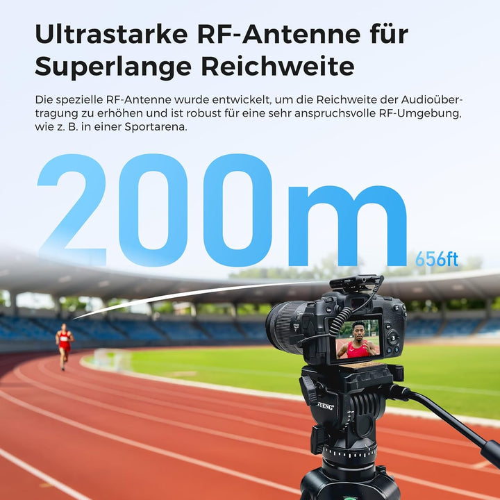 NearStream Wireless Lavalier Mikrofon für Android, iOS, Kamera, PC, kabelloses Mikrofon für Videoauf