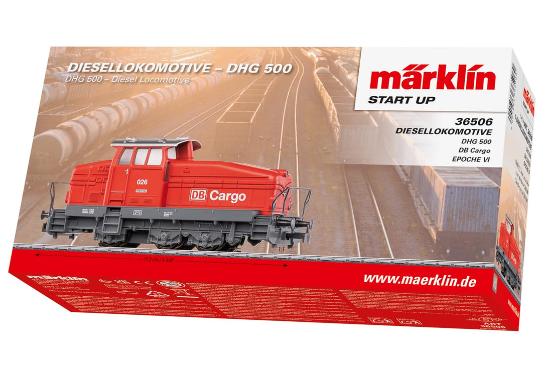 Märklin Start up 36506 H0 Diesellokomotive DHG 500 DB Cargo Epoche VI – Digital-Decoder, Sound, Drei