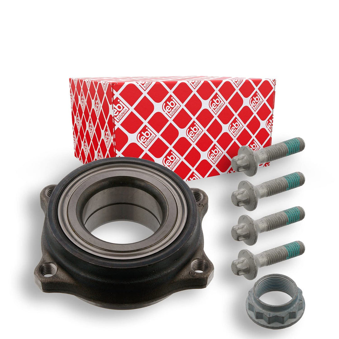febi bilstein 34738 Radlagersatz mit Achsmutter und Befestigungsschrauben , 1 Stück