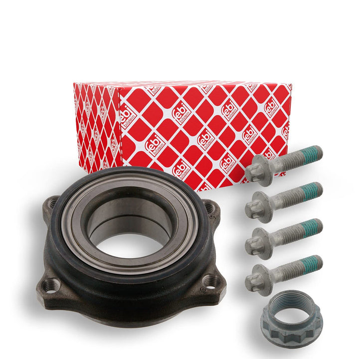 febi bilstein 34738 Radlagersatz mit Achsmutter und Befestigungsschrauben , 1 Stück