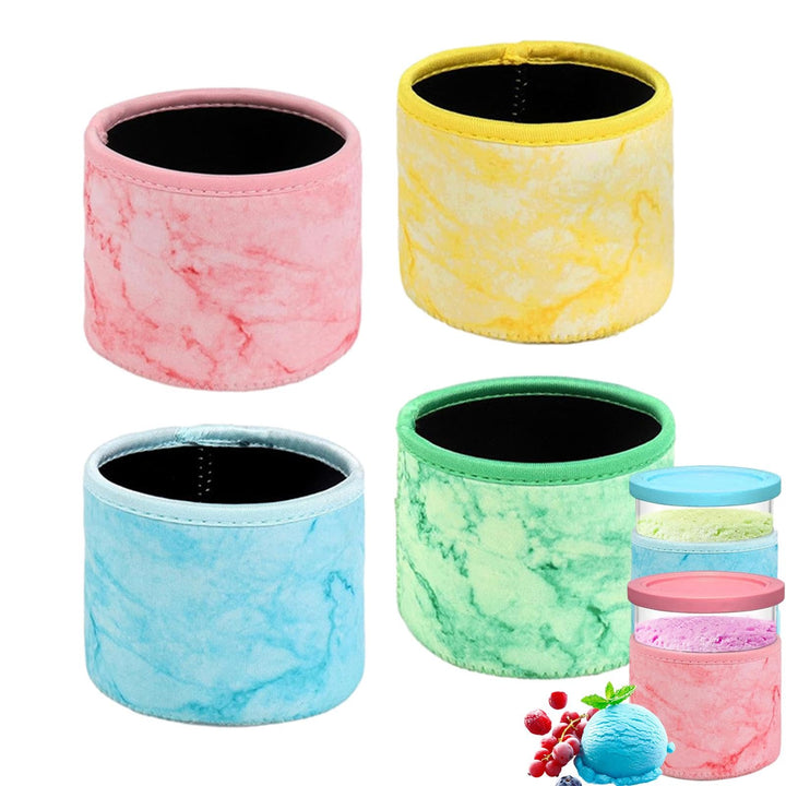 4 Stück Eiscreme-Neoprenhülle Für Ninja Creami Deluxe-Zubehör, Eisbecher Für Ninj-a Creami,Wiederver
