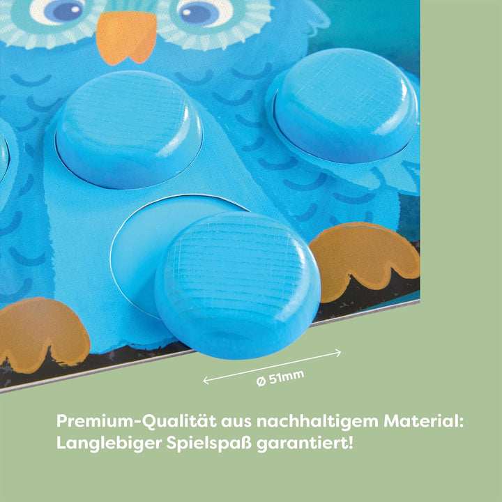 HABA Zuordnungsspiel Waldtiere – Montessori Lernspiel ab 18 Monaten, Holzspielzeug aus Buchenholz zu