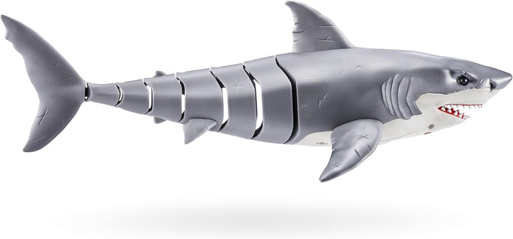 ROBO ALIVE Great White Shark Serie 1 von ZURU, batteriebetriebenes Roboter-Haispielzeug mit Leuchtef