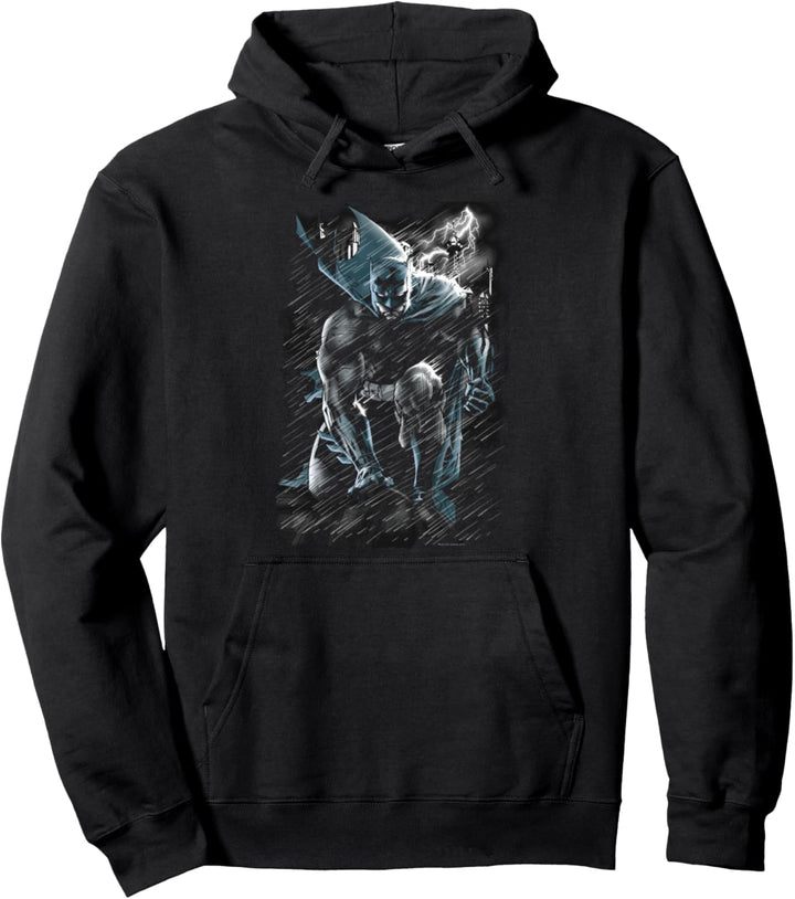 Batman In the Rain Pullover Hoodie