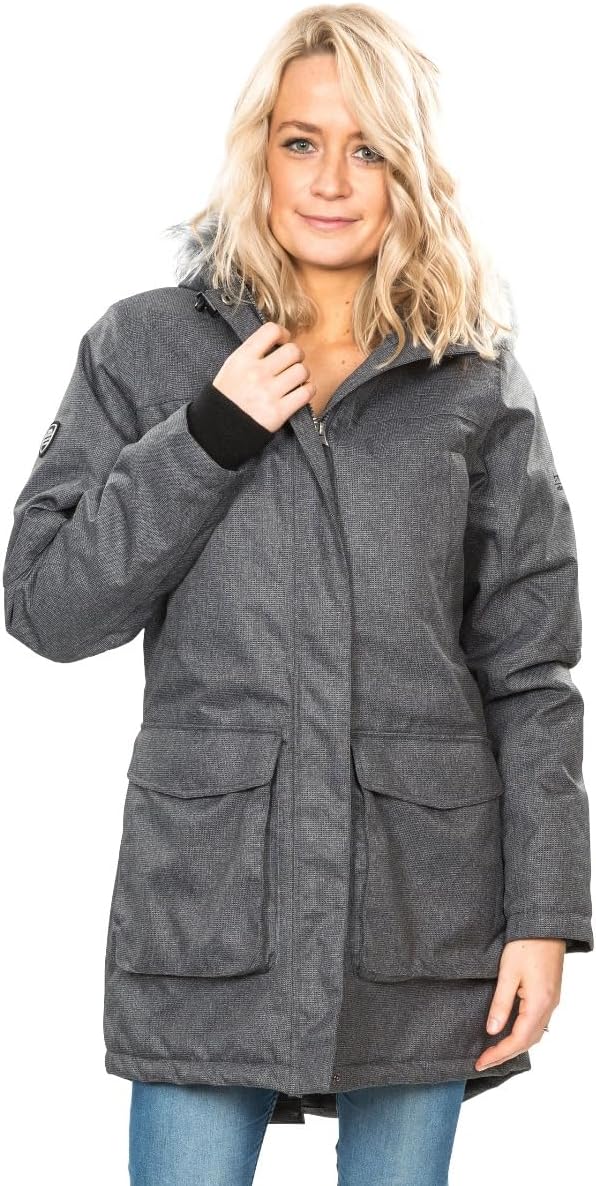 Trespass Damen Thundery Jacke XS Black/Silver Grey, XS Black/Silver Grey