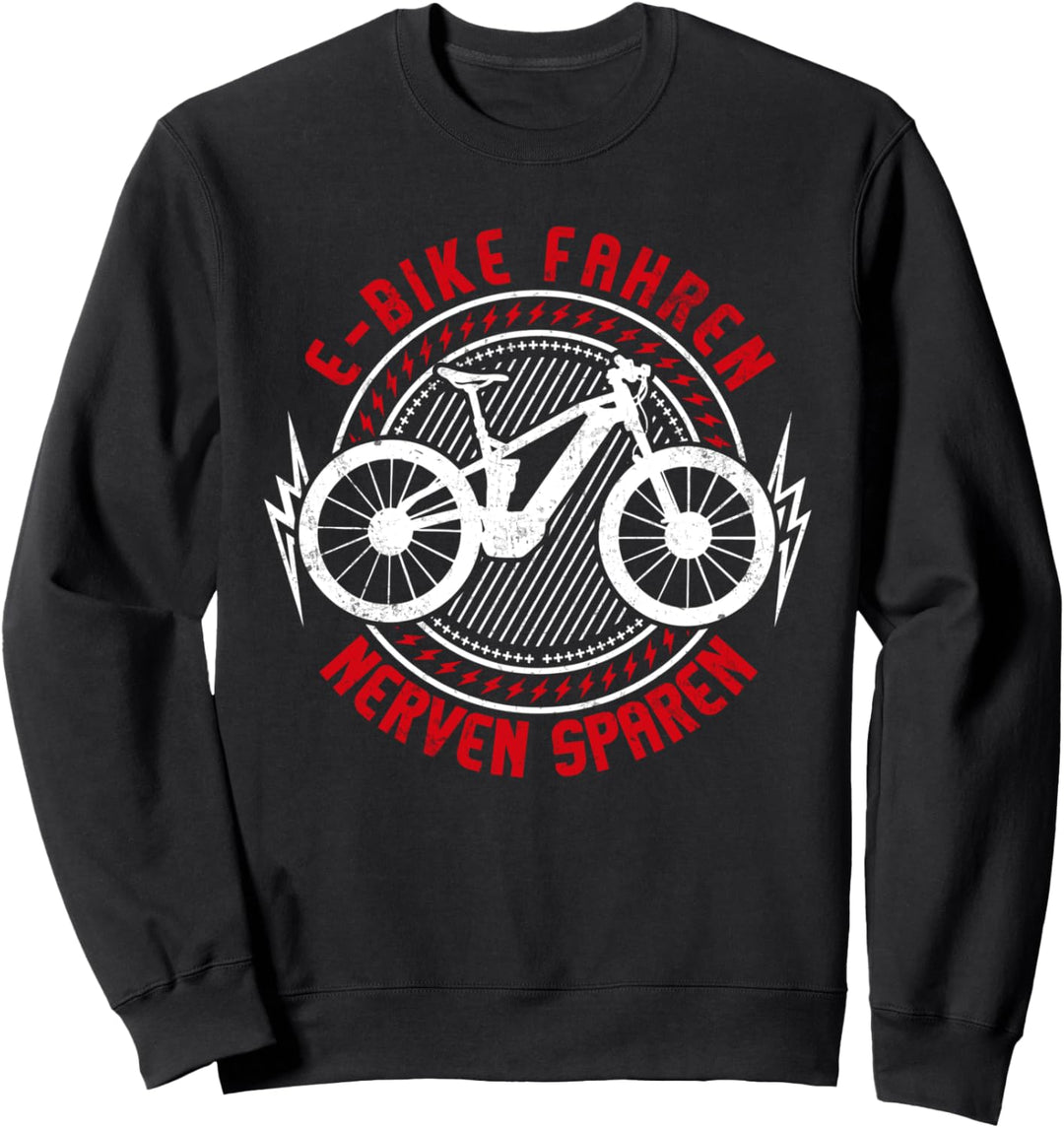 "Nerven Sparen" | Elektrofahrrad Spruch Vintage E-Bike Sweatshirt
