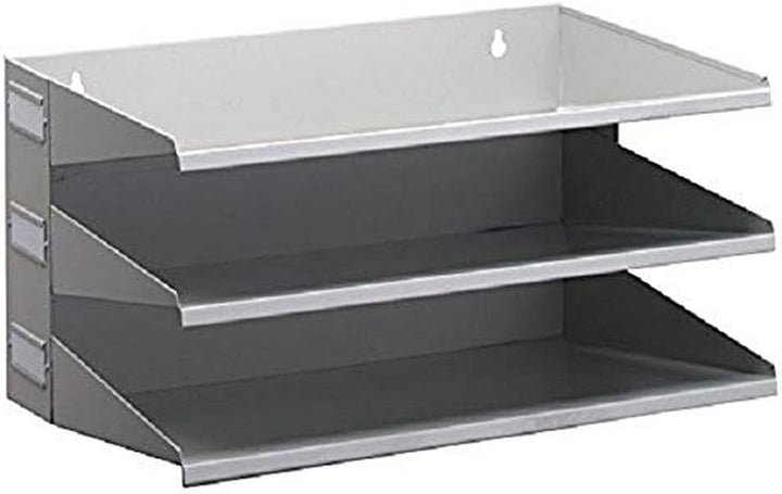 Durable Sortierreck (mit 3 Ablagefächern), für Tisch oder Wand, grau, 335910 Grau 3 Fächer, Grau 3 F