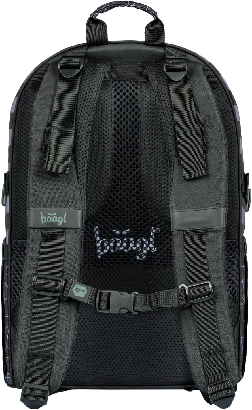 Baagl Schulrucksack Set Jungen Mädchen 3 Teilig, Schultasche ab 3. Klasse, Grundschule Ranzen mit Br