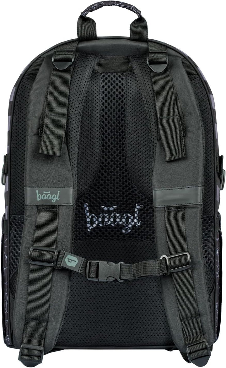 Baagl Schulrucksack Set Jungen Mädchen 3 Teilig, Schultasche ab 3. Klasse, Grundschule Ranzen mit Br
