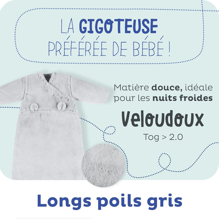 NOUKIE'S - Winterschlafsack 6-36 Monate (90-110 cm) - Schlafsack Tog 2-3,5 - Reissverschluss - Polye