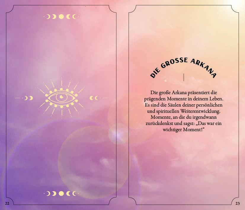 Tarot-Kartenset: Seelenreise Tarot: 78 kunstvoll illustrierte Karten mit Goldrand und Begleitbuch, T