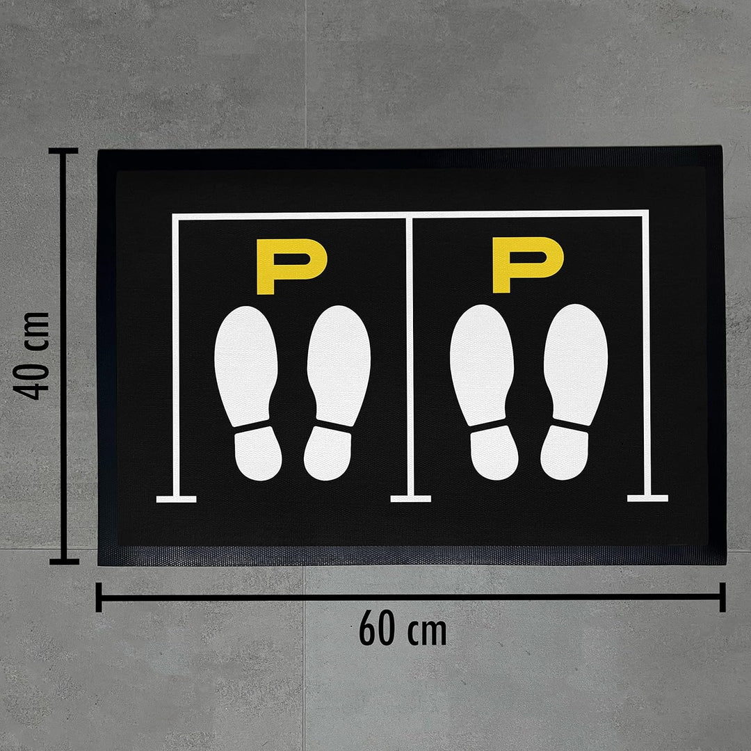 Trendation - Schuhparkplatz Fussmatte Lustige Idee Fussmatte Parkplatz Innen Aussenbereich 60x40 cm